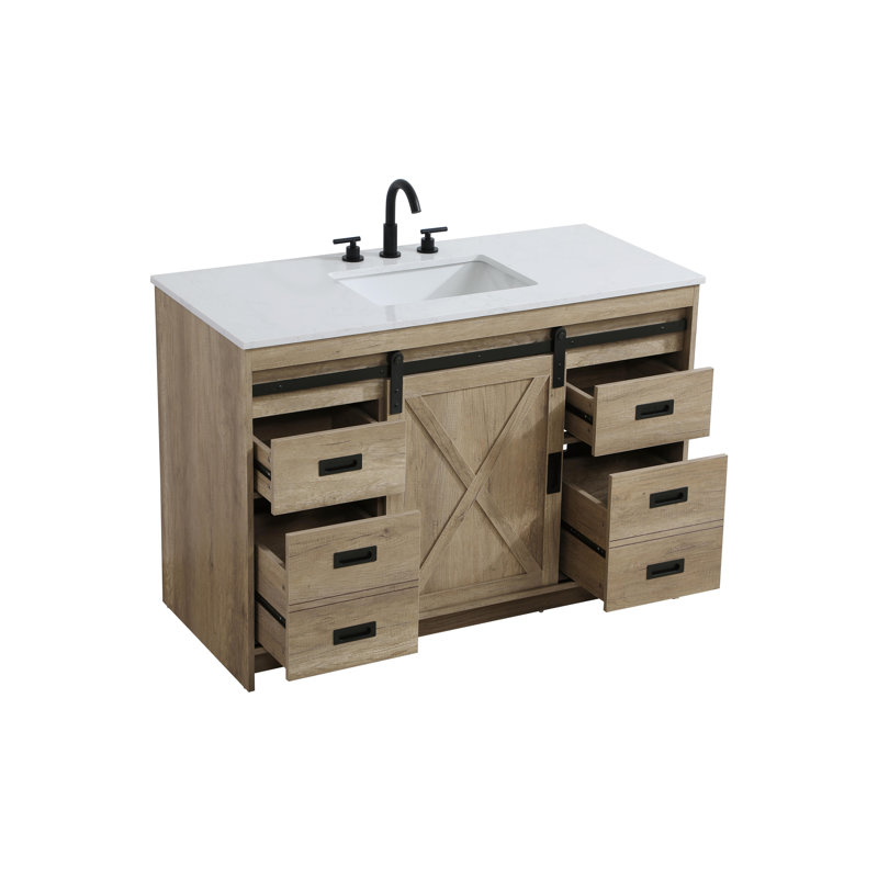 Meuble-lavabo simple 48 po Boden, Natural Oak
