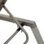 Méridiennes à dossier en maille grise pour le plein air, chaises à dossier en maille réglables en aluminium, structure