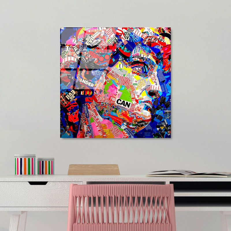 Superbe peinture décorative en verre trempé de 19,7 po x 19,7 po | 100% verre trempé, épaisseur: 0,16 pouce | Imprimé de surface arrière résistant à la décoloration, couleurs vives pour une beauté durable | Parfait pour le salon et le bureau