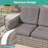 3 Piece Patio Sofa Set with Ottomans-111767161