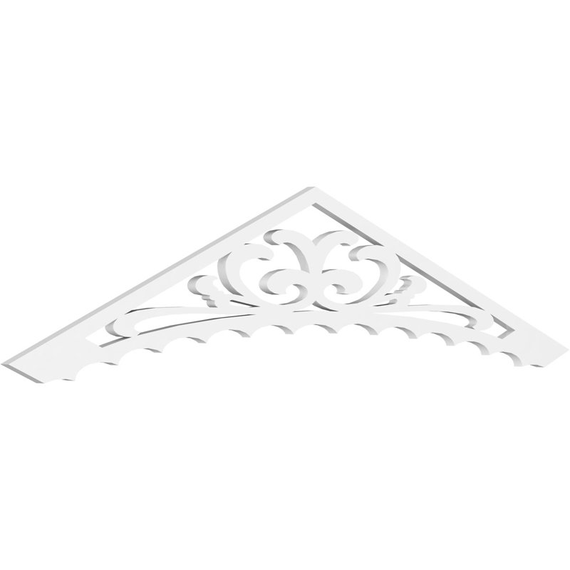 Pignon en PVC de qualité architecturale Genova, H 15 po x l 72 po x P 1 po, 5 / 12