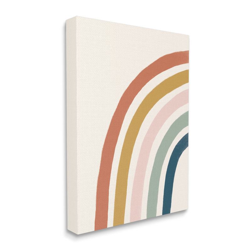Désert arc-en-ciel à gauche, lignes géométriques grises de style rustique, estampe numérique encadrée, art texturé par Deborah Curiel
