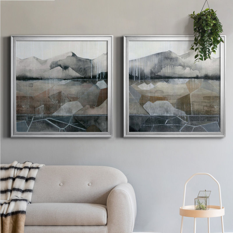 Valley Stormscape I - Valley Stormscape I - Ensemble de 2 cadres photo, H 26,5 po x l 53 po x P 1,5 po, Pas de tapis