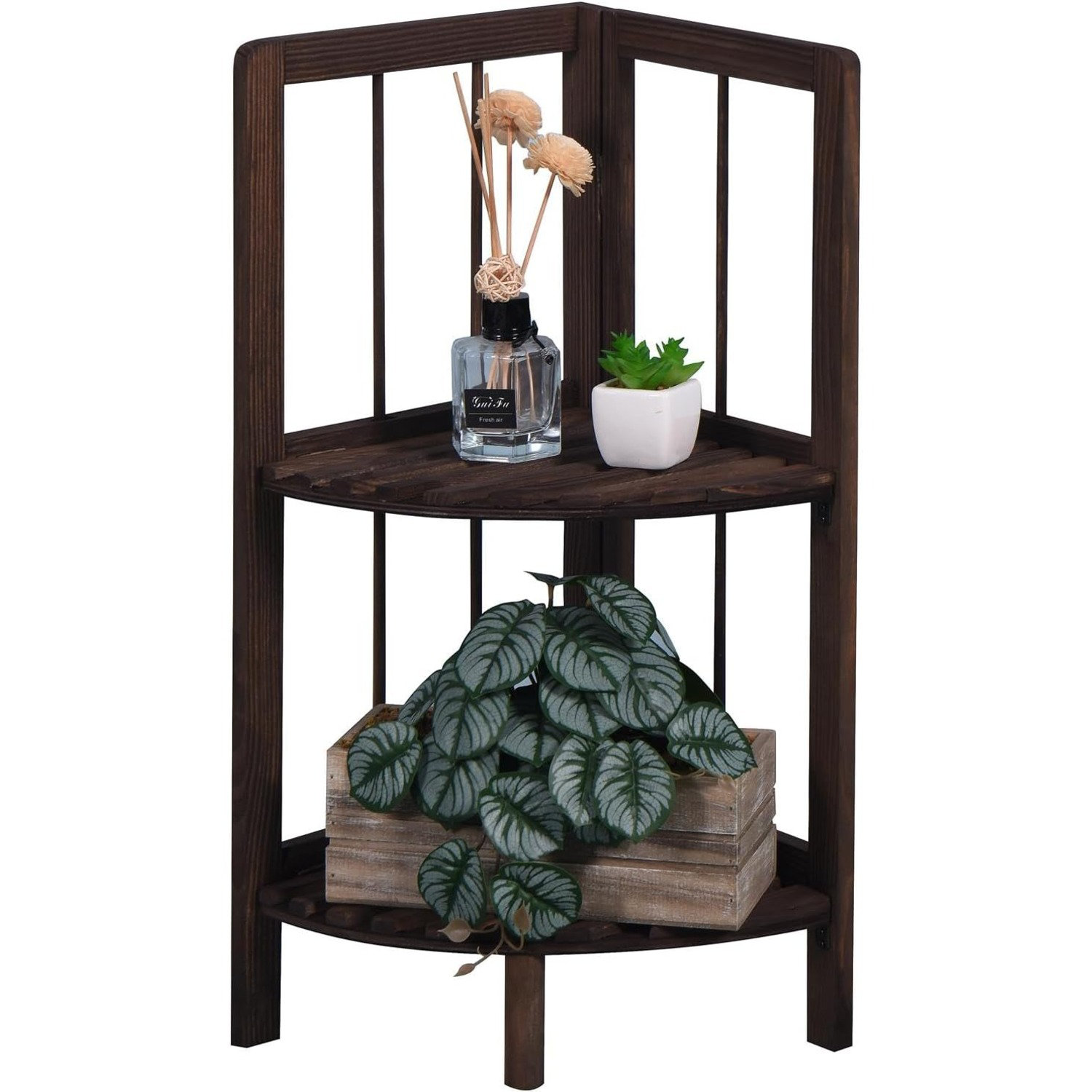 Corner on sale tiered shelf