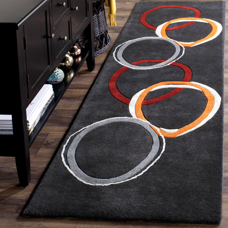 Candelo Hand Tufted Wool Geometric Rug, Runner 2'6" x 8'