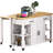 47 Inch Extendable Kitchen Island With Dining Table, Internal Storage, And Power Outlets For Modern Kitchens-16598870