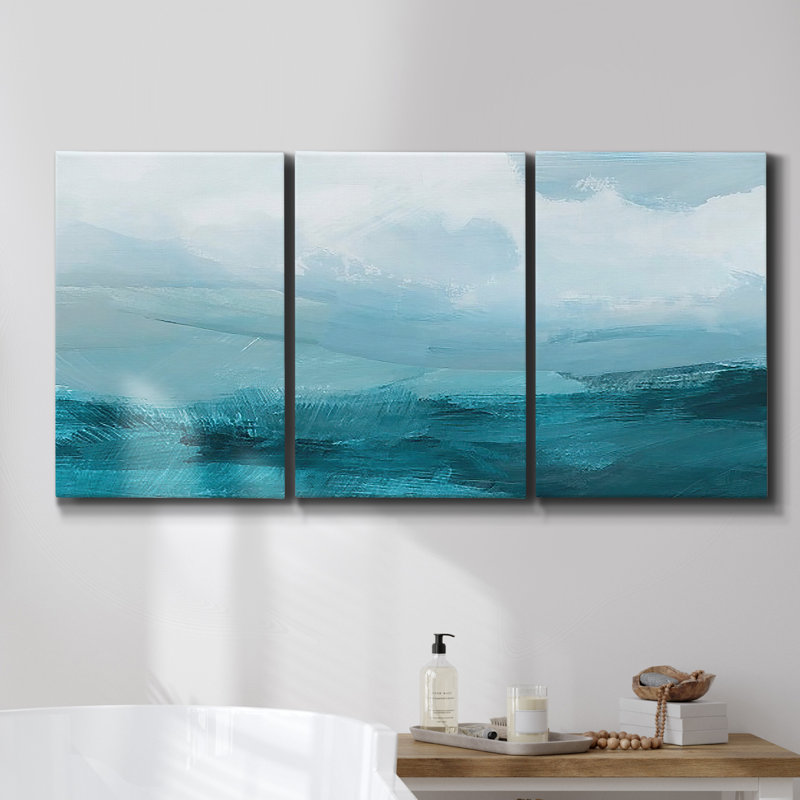 Marshland Hues II - Toile encadrée multi-pièces, H 48 po x l 96 po x P 2 po
