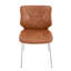Ensemble de 2 chaises de salle à manger de style Mid-Century avec dossier haut capitonné et pieds en métal galvanisé-530078569