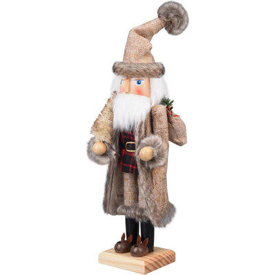 Santa Christmas Nutcracker Figures Decor , Wooden Xmas Nutcracker Santa Nutcracker Ornaments, Festive Christmas Decorations For Shelves And Tables