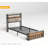 Customizable Led Twin Bed Frames With Storage And Charging Function, No Box Spring Needed, Ideal For Bedroom, Black Gray Color, Metal Material , Frames, Storage, Station, Noise - Design,