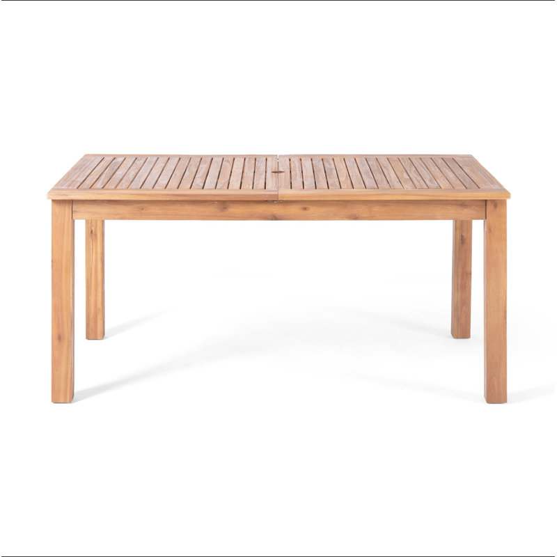 Outdoor Expandable Acacia Wood Dining Table,Natural, Natural