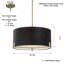 Luminaire suspendu tambour 3 lumières