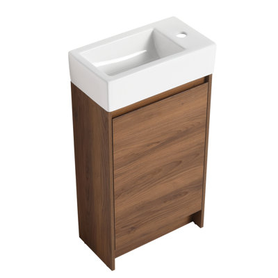 Ensemble de meuble-lavabo simple 18,2 po avec comptoir en céramique Jakeryan