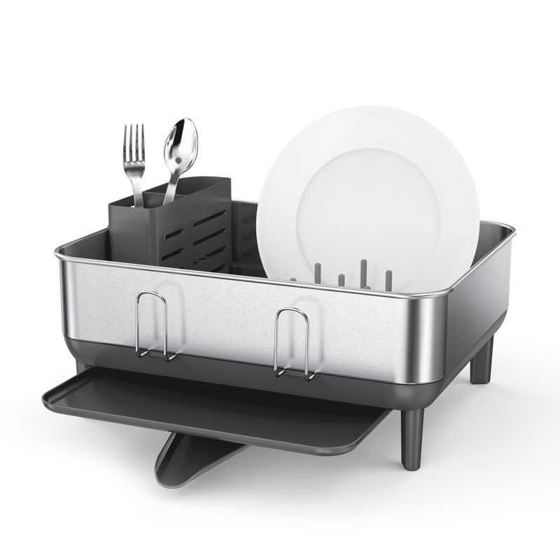 Simplehuman Compact Steel Frame Dishrack, Grey