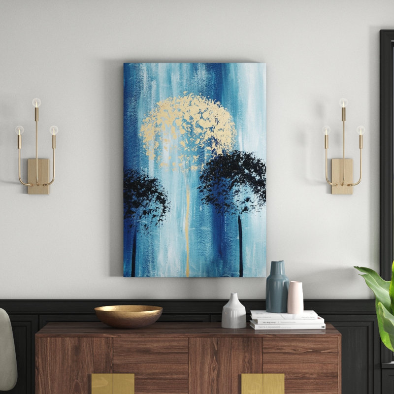1 Piece Wrapped Canvas Painting, 114cm H x 76cm W x 3.81cm D