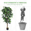 Ficus artificiel 72 po en pot