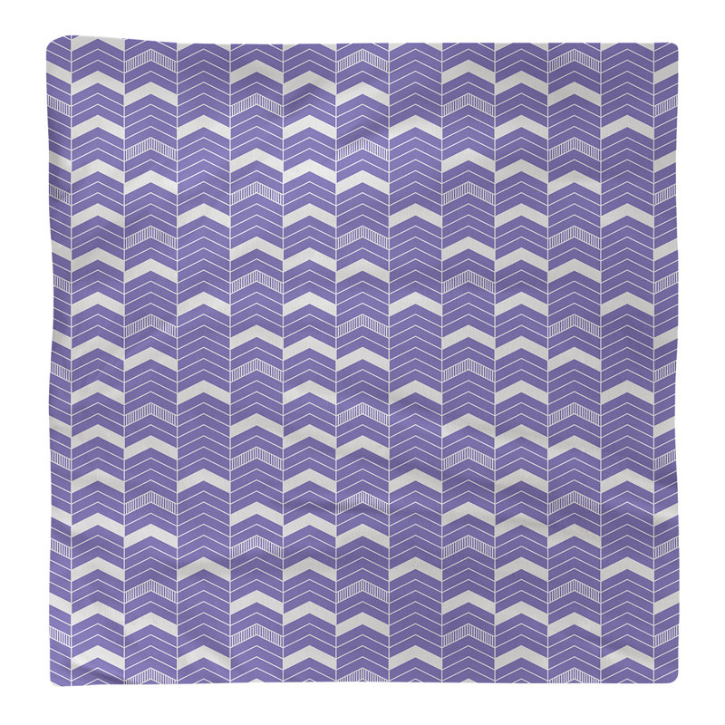 Serviette en coton bicolore lignée Stephenie, H 0,1 po x l 22 po x P 22 po, Lavande, Polyester sergé