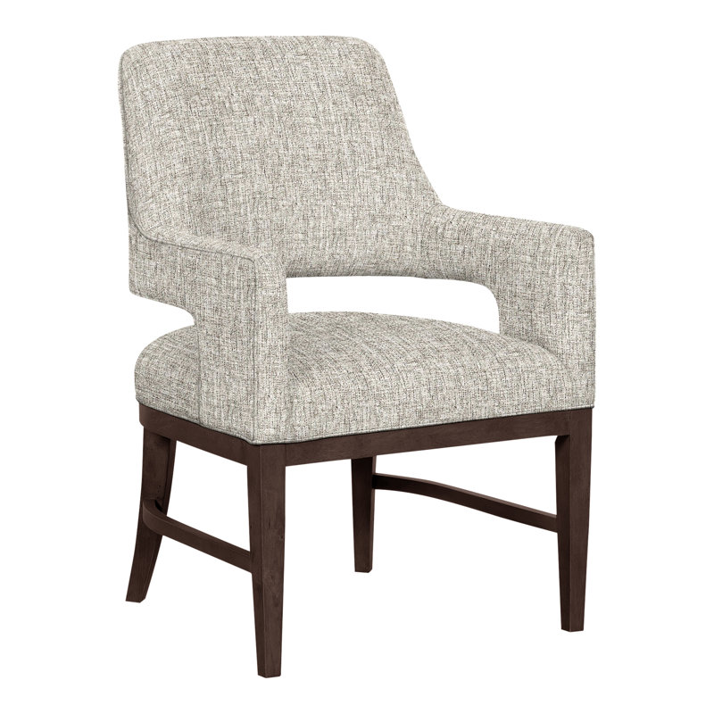 Chaise avec accoudoirs Josie Grande, Lin 3155, Tabac