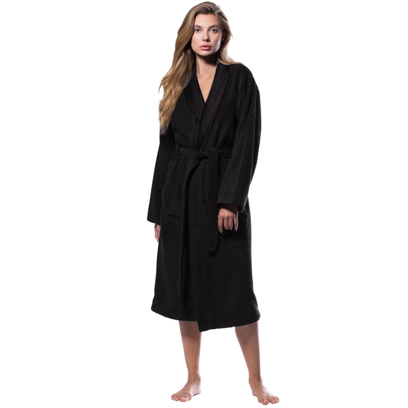Peignoir à col châle, M / G, Noir