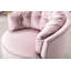 Fauteuil demi-tonneau pivotant en velours Haldeman-421567006