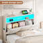 90x190 cm Single Bed with Hydraulic Storage and Charging Station Upholstered Storage Headboard, Space-saving-505579973-507162032