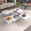 Table basse carrée avec plateau coulissant et rangement