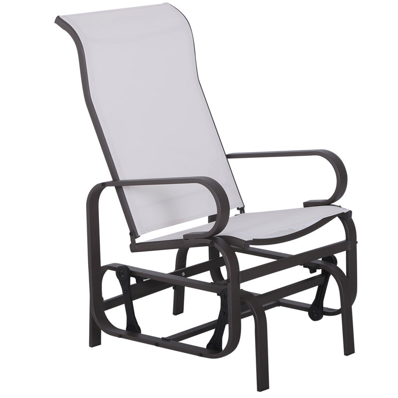 Fauteuil oscillant d'extérieur Outsunny, Beige