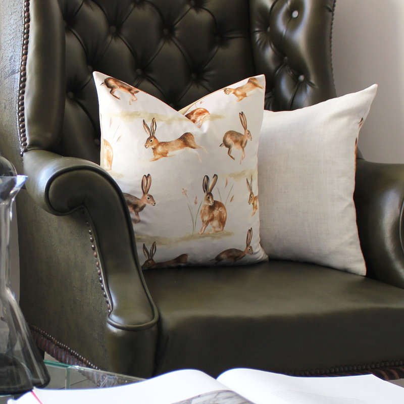 Aryhanna Abstract Cream Square Throw Cushion