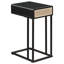 Table d'appoint en forme de C avec tiroir de rangement dissimulé