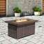Table de foyer d'extérieur rectangulaire au propane 47 po avec couvercle 47 po