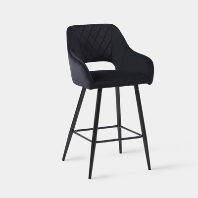Alvy Upholstered Counter Stool with Metal Frame