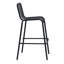 Tabouret de bar d'extérieur empilable Ailey avec dossier, noir-900781670