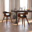  Ensemble de 6 chaises de salle à manger en simili cuir noir et naturel, bois cintré-1376371585-1357934028