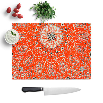 Tempered Glass Illustration Chopping Board