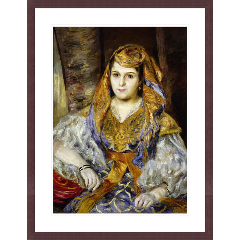 Mme. Clémentine Stora en robe algérienne par Pierre-Auguste Renoir, impression giclée encadrée, H 29,5 po x l 22,94 po