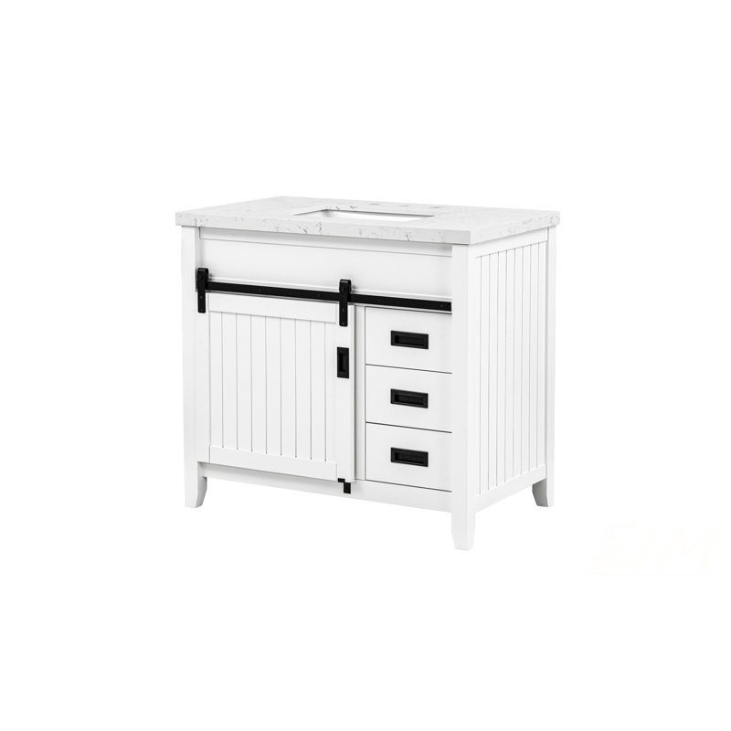 Meuble-lavabo 37 po avec plateau en pierre reconstituée, meubles-lavabos et meubles-lavabos 37 po