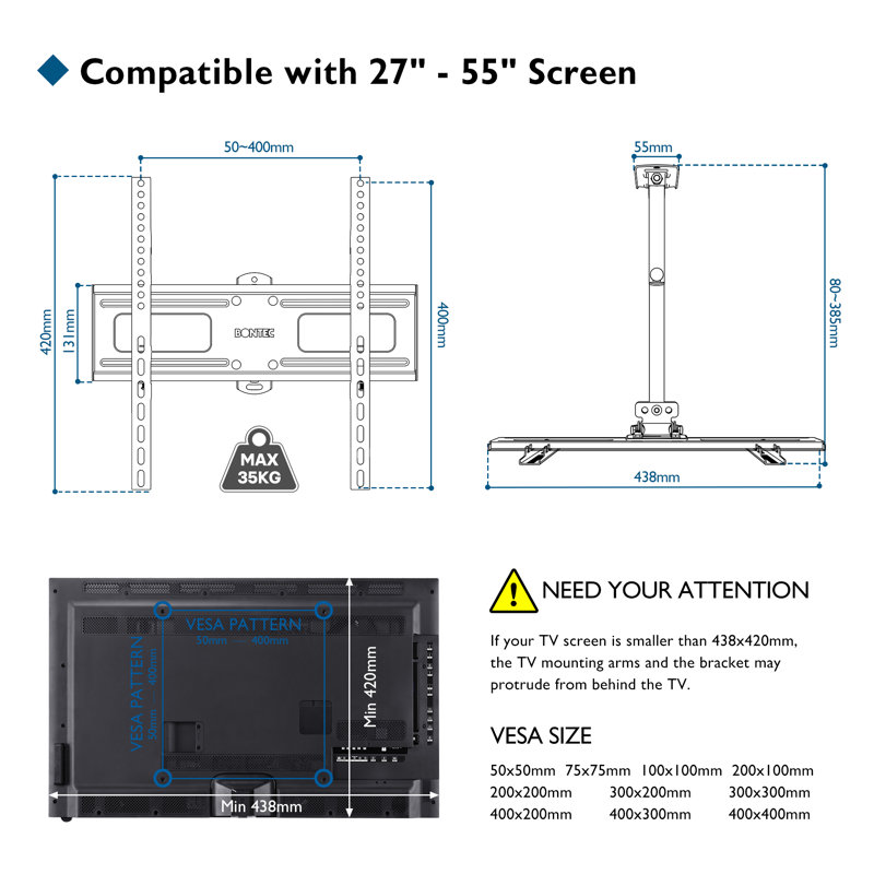 1Home Single Screen Wall Mount