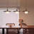 42.52"  Retro Brown Walnut Pendant Light