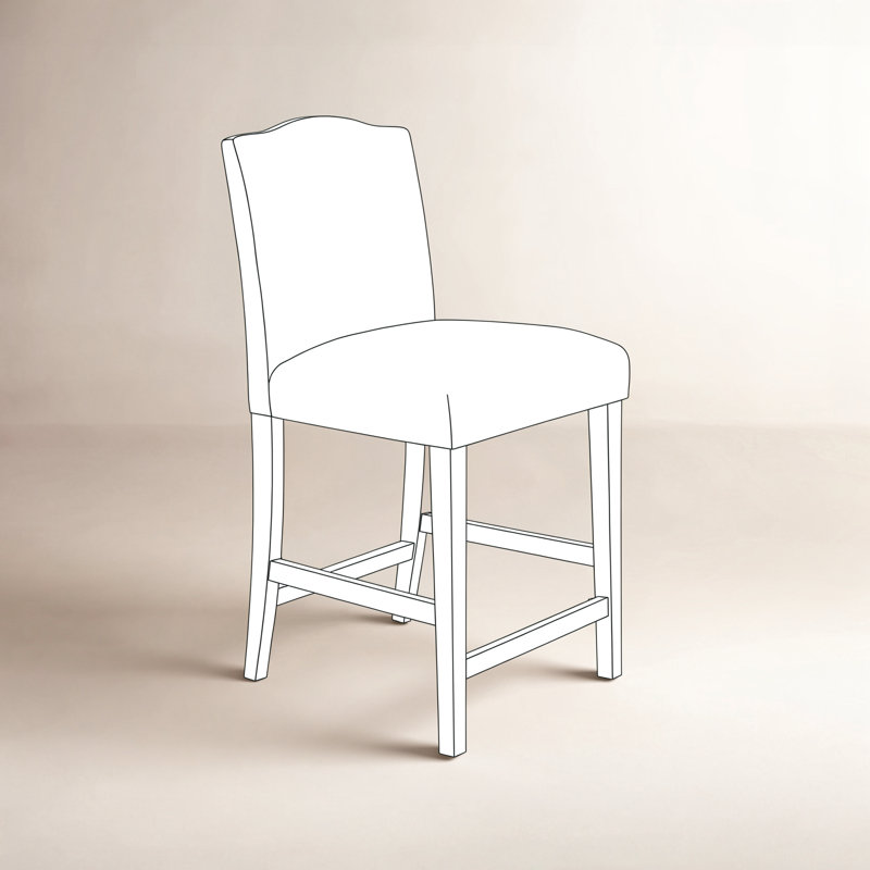 April Bar & Counter Stool, Counter Stool (26” Seat Height), Shaana Indigo, Espresso
