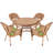 4 - Person Patio Dining Set with Round Table , Cushions Included-12655412-12638217