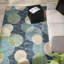 Tapis bleu marine / beige / vert à pois Dews-2030881011
