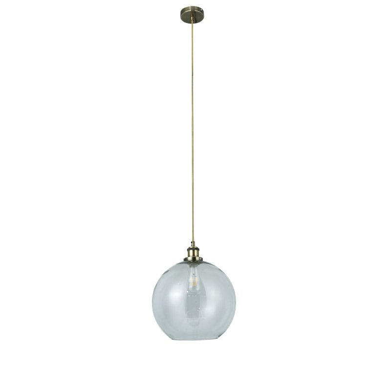 Thrapst 1 - Light Polished Chrome Single Pendant, 100cm H x 30cm W x 30cm D