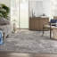 Uptown Abstract Area Rug in Gray/Ivory/Blue-41734197