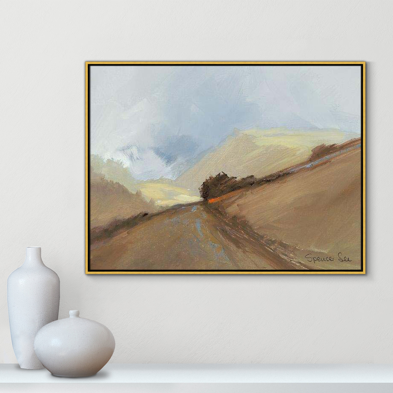 Heaven and Earth II Print, 31.5'' H x 41.5'' W x 2'' D, Gold Framed