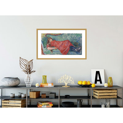 «On the sofa» par Edvard Munch - impression giclée sur cadre