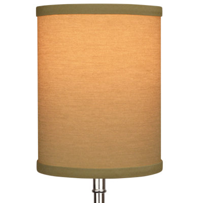 Abat-jour tambour H 8 po x l 6 po - (accessoire pour ampoule) en brun clair Chintz
