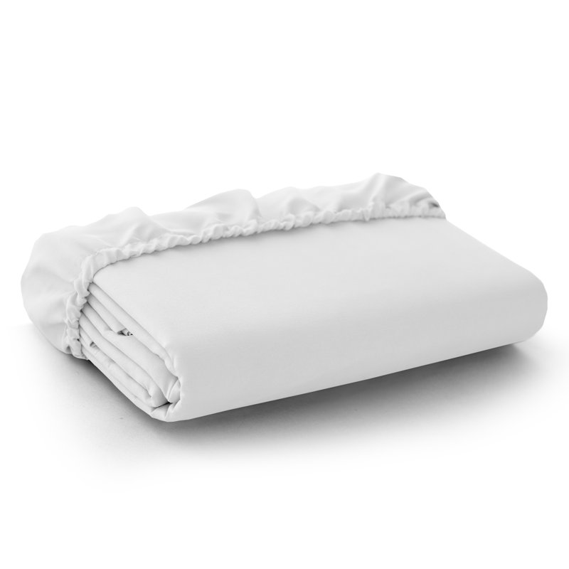 Lux Decor Soft Microfiber Bottom Sheets Upto 16 Inches Deep Pocket Fitted Sheet, White, Full/Double