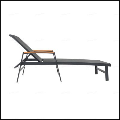 Aluminum Frame Outdoor Chaise Lounges With Mesh Seating And Adjustable Positions For Comfortable Relaxation