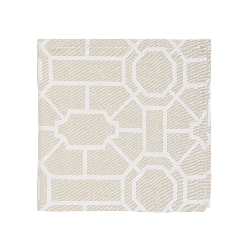 Colonial Williamsburg Trellis Cotton Napkin, Sandstone