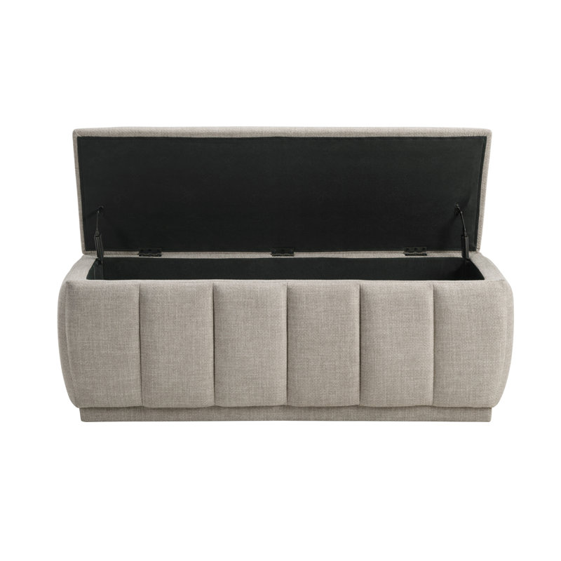 Ocaliot 47" Modern & Contemporary Storage Bench - Textured Storage Bench, Space-Saving Interior Storage, Fully Assembled